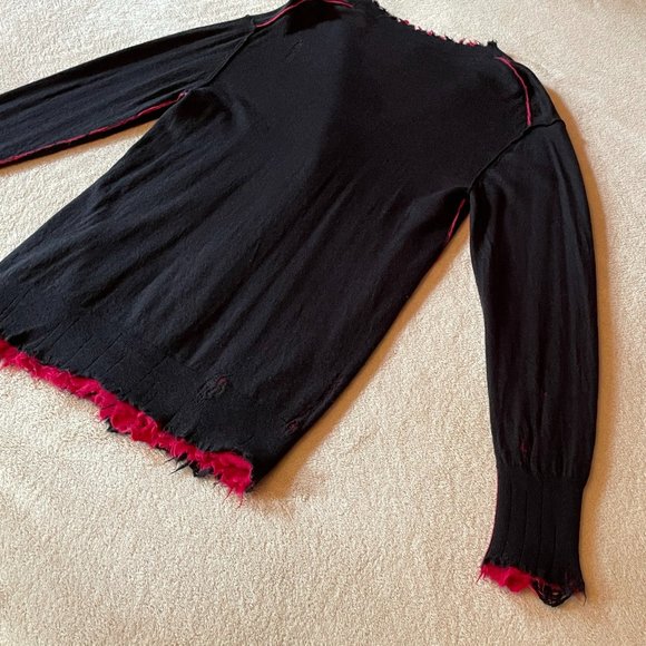 R13 Distressed Reversible 100% Cashmere Cardigan Cardigans